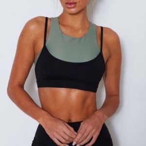 Sarah's Day x White Fox Boutique Green Sports Bra